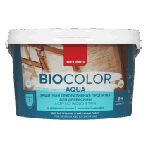Неомид BIO COLOR AQUA Акриловый декоративный деревозащитный состав 0,9л Неомид BIO COLOR AQUA Акриловый декоративный деревозащитный состав 0,9л