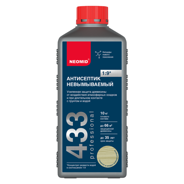 Неомид 433 Super Eco Невымываемый антисептик усиленный 1кг Неомид 433 Super Eco Невымываемый антисептик усиленный 1кг