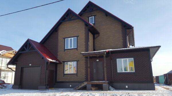 Технониколь HAUBERK NEW Фасадная плитка Кирпич 2 м2 Серо-бежевый — изображение 11