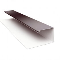 Grand Line: Планка П-образная ЭкоБрус Pe 0,45 мм, длина 3 м. Ral 8017 Grand Line: Планка П-образная Блок-хаус/ЭкоБрус Drap 0,45 мм, длина 3 м. Ral 8017