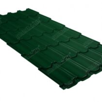 Grand Line Металлочерепица Квинта Плюс Satin 0,5 мм Ral 6005