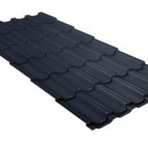 Grand Line Металлочерепица Квинта Плюс PurLite Matt 0,5 мм Ral 7024 Grand Line Металлочерепица Квинта Плюс PurLite Matt 0,5 мм Ral 7024