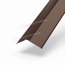 МеталлПрофиль Планка конька плоского 190х190 Puretan 0,5 мм Ral 8017