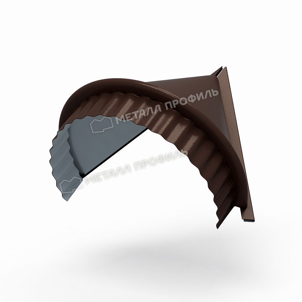 МеталлПрофиль Заглушка конька конусная Purman 0,5 мм Ral 8017 — изображение 3