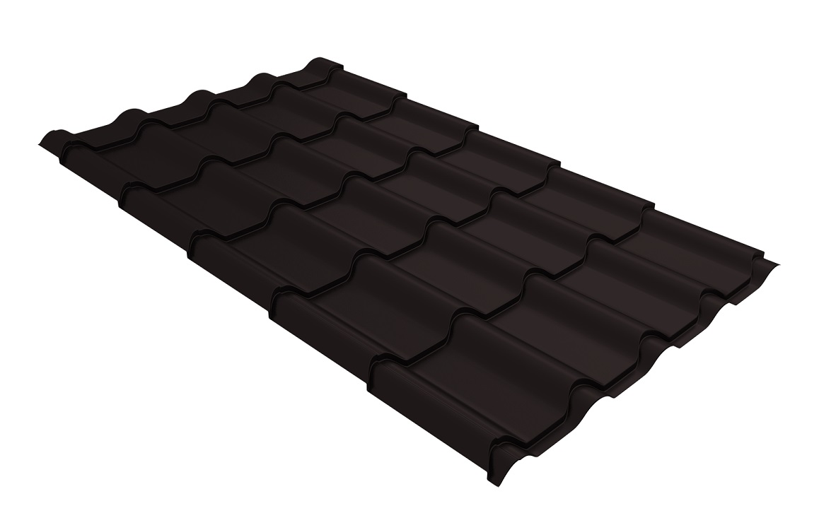 Grand Line Металлочерепица Камея Rooftop Бархат 0,5 мм Ral 9005