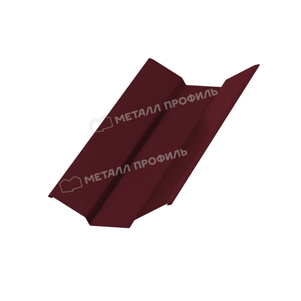 МеталлПрофиль Планка ендовы верхняя 76х76 VikingMP E 0,5 мм Ral 3005 МеталлПрофиль Планка ендовы верхняя 76х76 Purman 0,5 мм Ral 3005