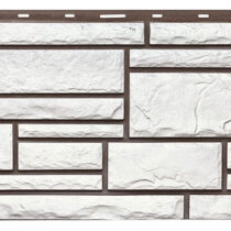 ТЕХОСНАСТКА Фасадная панель Дикий камень T- SIDING Белый 1013