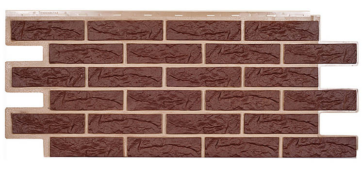 ТЕХОСНАСТКА Фасадная панель Лондон Брик T- SIDING Коричневый 8016