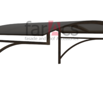 FarAcs Козырек мет. №3 1500х1000 мм МК-ПБ (металл коричневый - поликарбонат бронза)