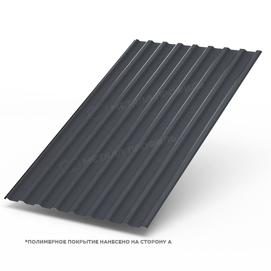 МеталлПрофиль Профнастил (м2) МП-20А Полиэстер 0,45 мм Ral 7024 МеталлПрофиль Профнастил (м2) МП-20А Полиэстер 0,45 мм Ral 7024