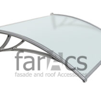 FarAcs Козырек над крыльцом 1200 мм КС-ПБл (кронштейн серебристый - поликарбонат молочный)