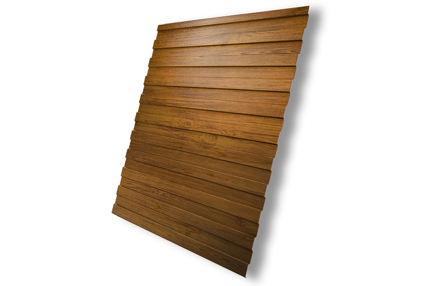 Grand Line Профнастил С-8 Print двусторонний 0,45 мм Golden Wood Grand Line Профнастил С-8 Print двусторонний 0,45 мм Golden Wood