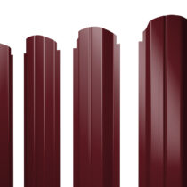 Grand Line Штакетник П-образный фигурный Ре двухсторонний 0,45 мм (Ral 3005) Grand Line Штакетник П-образный фигурный Ре двухсторонний 0,45 мм (Ral 3005)