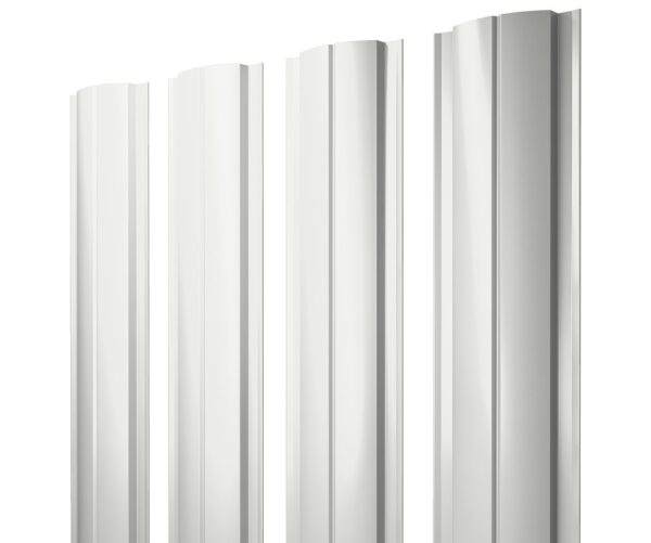 Grand Line Штакетник Полукруглый Slim Slim Ре 0,45 мм (Ral 9003)