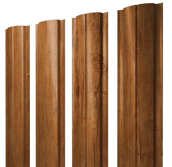 Grand Line Штакетник Полукруглый Slim Print Elite 0,45 мм (Golden Wood) Grand Line Штакетник Полукруглый Slim Print Elite 0,45 мм (Golden Wood)