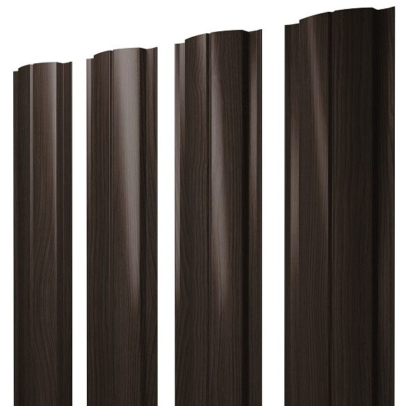 Grand Line Штакетник Полукруглый Slim (Print Elite-Coffee Wood-0,45 мм) Grand Line Штакетник Полукруглый Slim (Print Elite-Coffee Wood-0,45 мм)