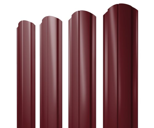 Grand Line Штакетник Полукруглый Slim фигурный Ре двухсторонний 0,45 мм (Ral 3005)