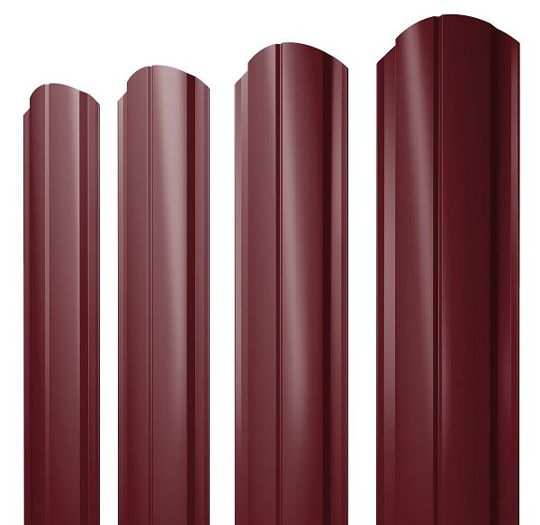 Grand Line Штакетник Полукруглый Slim фигурный Ре двухсторонний 0,45 мм (Ral 3005) Grand Line Штакетник Полукруглый Slim фигурный Ре двухсторонний 0,45 мм (Ral 3005)