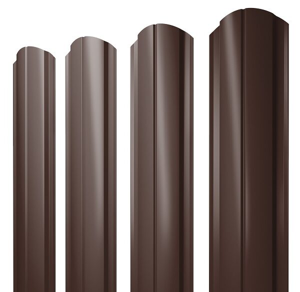Grand Line Штакетник Полукруглый Slim фигурный Ре двухсторонний 0,45 мм (Ral 8017) Grand Line Штакетник Полукруглый Slim фигурный Ре двухсторонний 0,45 мм (Ral 8017)
