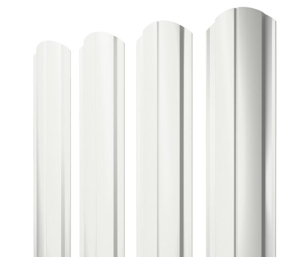 Grand Line Штакетник Полукруглый Slim фигурный Ре 0,45 мм (Ral 9003)