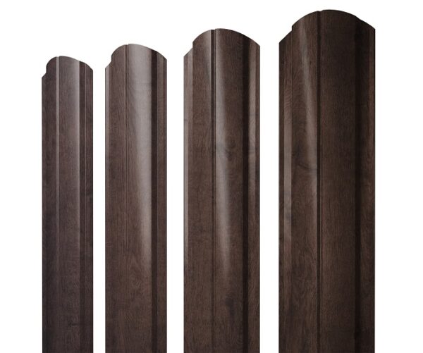 Grand Line Штакетник Полукруглый Slim фигурный Print-Double Elite 0,45 мм (Antique Wood)