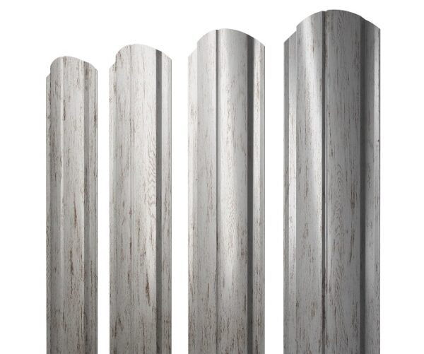 Grand Line Штакетник Полукруглый Slim Slim фигурный Print Elite 0,45 мм (Snow Wood)