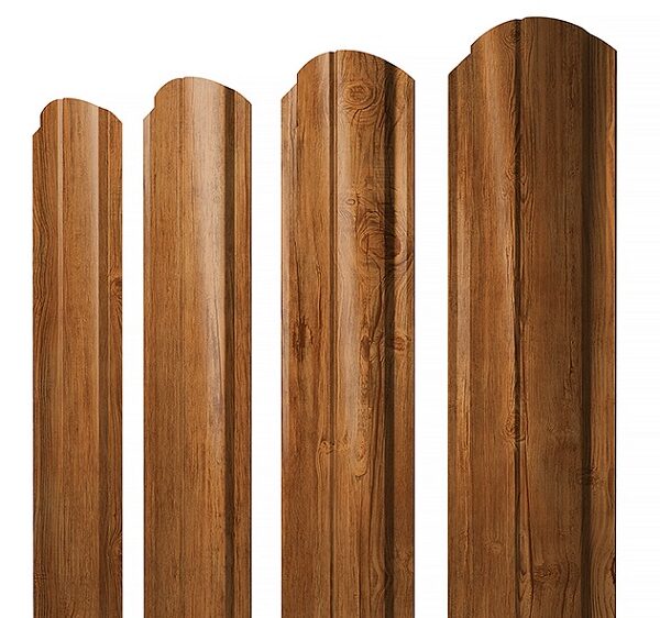 Grand Line Штакетник Полукруглый Slim фигурный Print-Double Elite 0,45 мм (Golden Wood) Grand Line Штакетник Полукруглый Slim фигурный Print Elite 0,45 мм (Golden Wood)