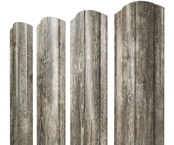 Grand Line Штакетник Круглый фигурный Print Elite 0,45 мм (Nordic Wood)