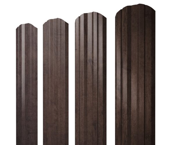 Grand Line Штакетник Twin фигурный Print Double Elite 0,45 мм (Antique Wood)