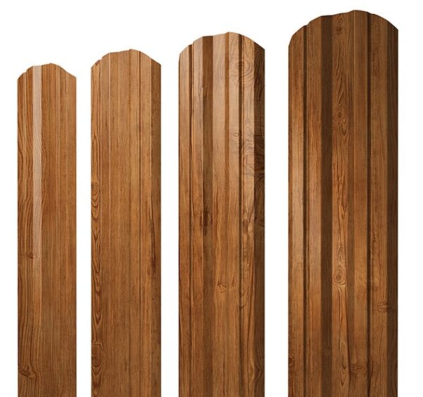 Grand Line Штакетник Twin фигурный Print Elite 0,45 мм (Golden Wood) Grand Line Штакетник Twin фигурный Print Double Elite 0,45 мм (Golden Wood)