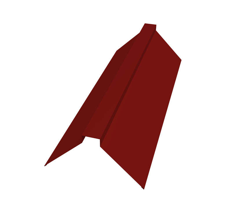 Grand Line Конек плоский 115х30х115 мм Pe 0,45 мм Ral 3011 Grand Line Конек плоский 115х30х115 мм Pe 0,45 мм Ral 3011