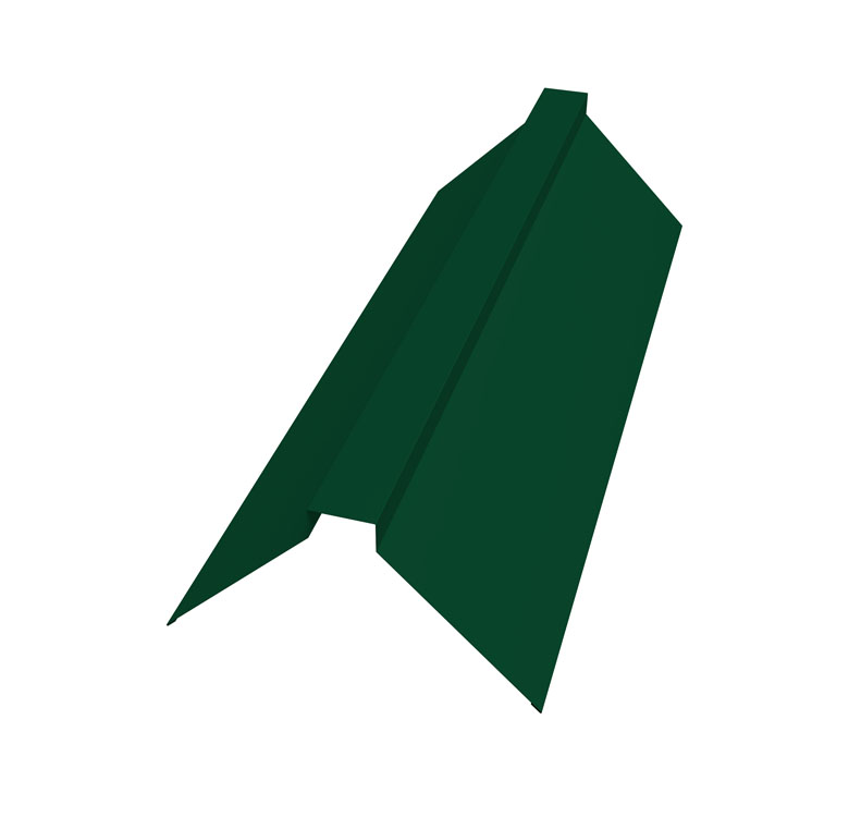 Grand Line Конек плоский 150х40х150 мм Satin 0,5 мм Ral 6005 Grand Line Конек плоский 150х40х150 мм Satin 0,5 мм Ral 6005