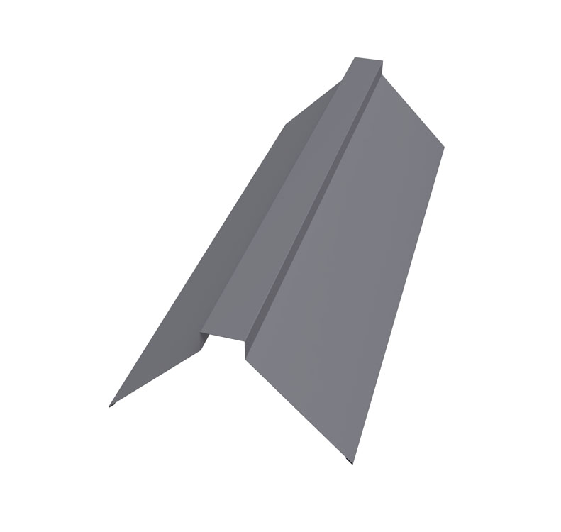 Grand Line Конек плоский 115х30х115 мм Satin 0,5 мм Ral 7004 Grand Line Конек плоский 115х30х115 мм Satin 0,5 мм Ral 7004