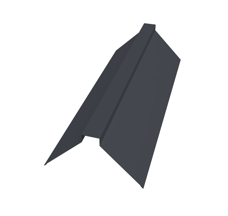 Grand Line Конек плоский 150х40х150 Satin Matt 0,5 мм Ral 7024 Grand Line Конек плоский 150х40х150 PurLite Matt 0,5 мм Ral 7024