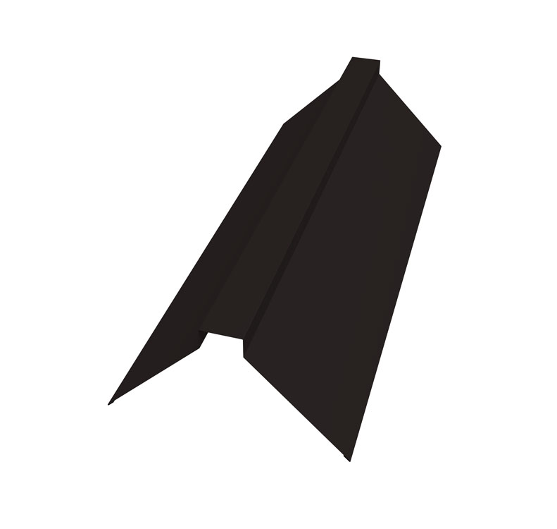 Grand Line Конек плоский 150х40х150 PurLite Matt 0,5 мм Ral 9005 Grand Line Конек плоский 150х40х150 PurLite Matt 0,5 мм Ral 9005