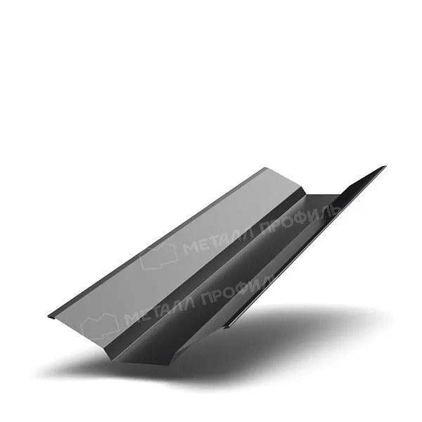 МеталлПрофиль Планка ендовы верхняя 76х76 VikingMP E 0,5 мм Ral 9005 МеталлПрофиль Планка ендовы верхняя 76х76 VikingMP E 0,5 мм Ral 9005