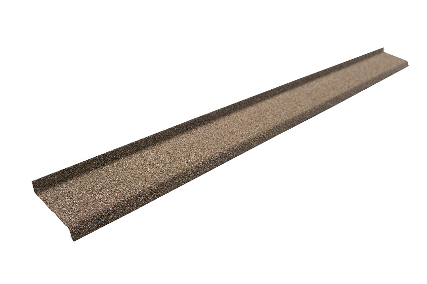 Технониколь Планка цокольная металлическая гранулят Коричнево-бежевый — изображение 2