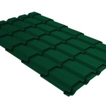 Grand Line Металлочерепица Квадро Профиль Satin 0,5 мм Ral 6005