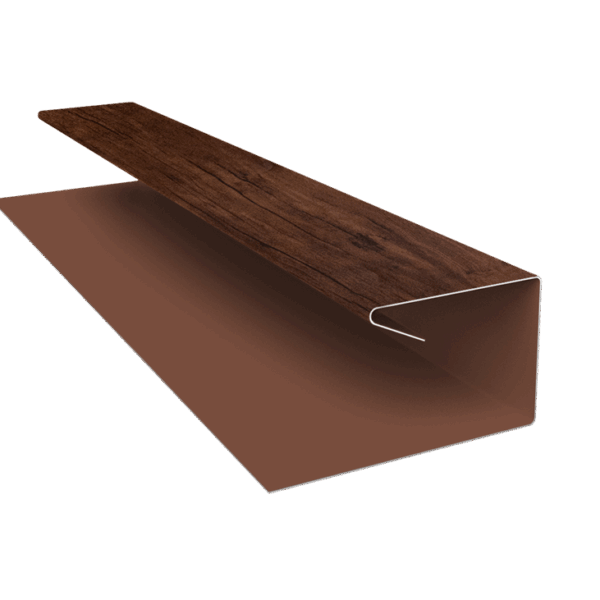 Grand Line: Планка П-образная ЭкоБрус Print Premium 0,45 мм, длина 3 м. Cherry Wood Fresh