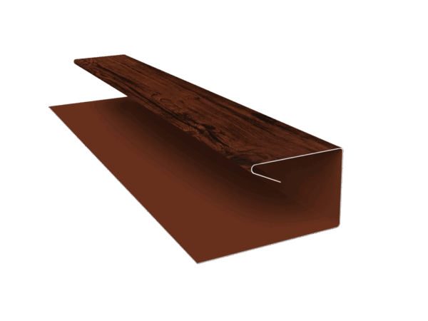 Grand Line: Планка П-образная ЭкоБрус Print Elite 0,45 мм, длина 3 м. Cherry Wood