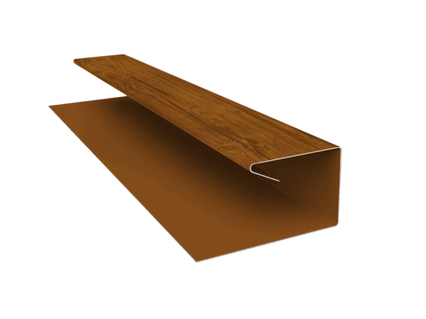 Grand Line: Планка П-образная ЭкоБрус Print Elite 0,45 мм, длина 2 м. Golden Wood