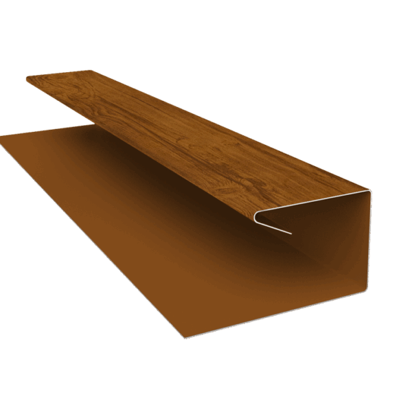 Grand Line: Планка П-образная ЭкоБрус Print Elite 0,45 мм, длина 2 м. Golden Wood