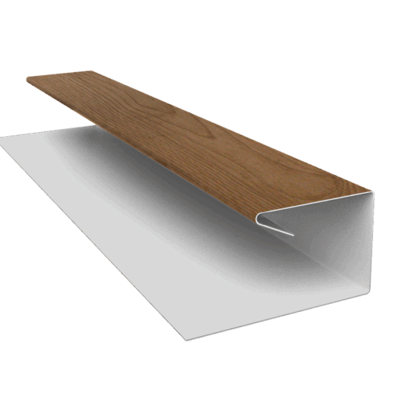 Grand Line: Планка П-образная ЭкоБрус Print Premium 0,45 мм, длина 3 м. Pine Wood Fresh