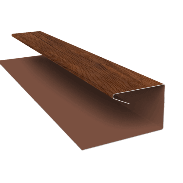 Grand Line: Планка П-образная ЭкоБрус Print Premium 0,45 мм, длина 3 м. Golden Wood Fresh