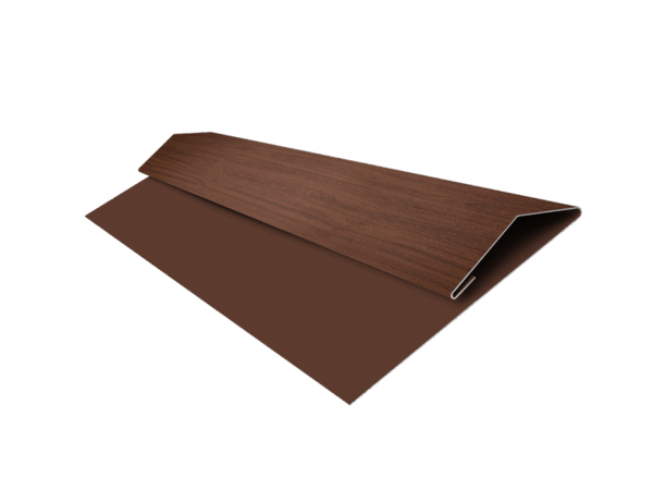 Grand Line: Планка стартово-финишная Блок-хаус/ЭкоБрус Print Elite 0,45 мм, длина 3м. Choco Wood