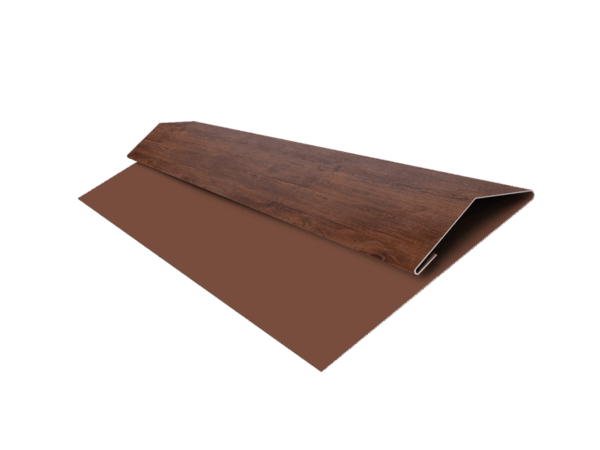 Grand Line: Планка стартово-финишная Блок-хаус/ЭкоБрус Print Premium 0,45 мм, длина 3м. Cherry Wood Fresh