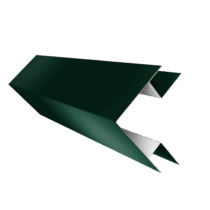 Grand Line: Угол внешний сложный для Экобрус 75х75 Drap 0,45 мм, длина 3 м. Ral 6005