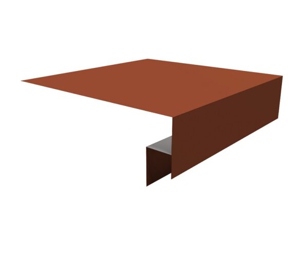 Grand Line: Планка околооконная сложная 250х50х18 (j-фаска) L=3м Satin Matt 0,5мм Ral 8004