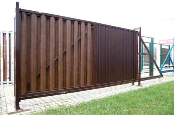 Grand Line Ворота откатные Colority Zinc 2,03х4,5 м (Ral 8017) — изображение 3