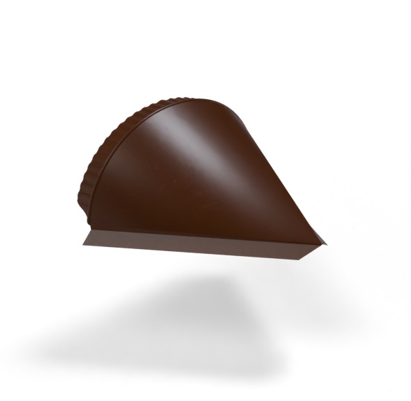 МегаСтил Заглушка конусная для полукруглого конька Ре 0,5 мм Ral 8017 МегаСтил Заглушка конусная для полукруглого конька Ре 0,5 мм Ral 8017